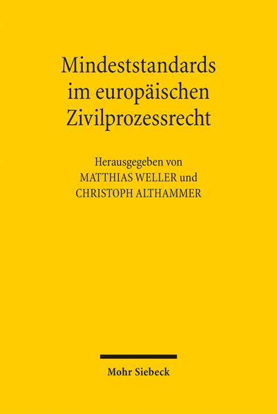 Produktbild: Mindeststandards im europ&auml;ischen Zivilprozessrecht