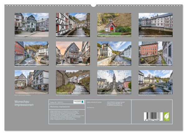 Produktbild: Monschau Impressionen (hochwertiger Premium Wandkalender 2026 DIN A2 quer), Kunstdruck in Hochglanz