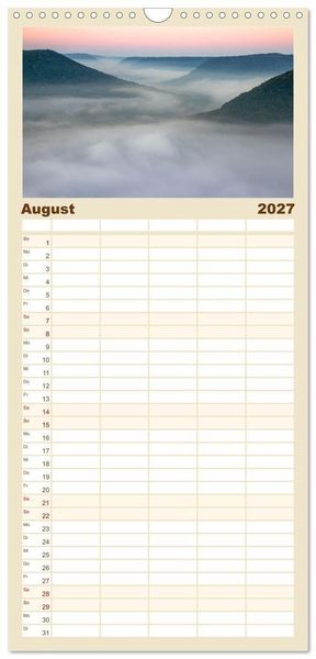 Produktbild: Familienplaner 2027 - Faszination Schw&auml;bische Alb mit 5 Spalten (Wandkalender, 21 x 45 cm) CALVENDO
