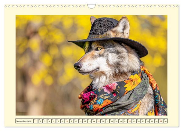 Produktbild: Wilder Style. Modische W&ouml;lfe in der Natur (Wandkalender 2026 DIN A3 quer), CALVENDO Monatskalender