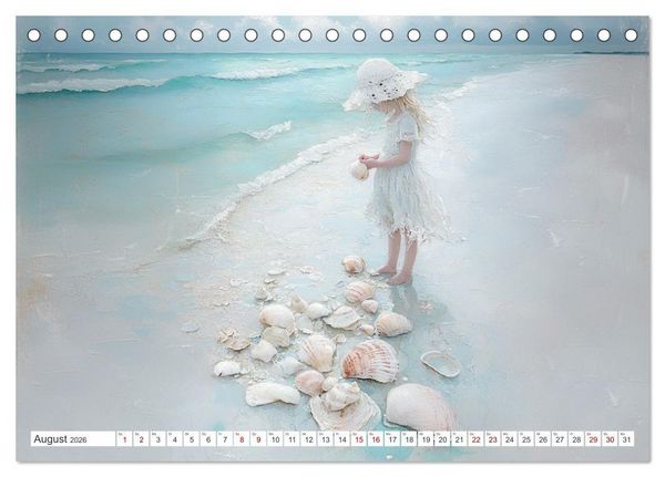 Produktbild: Sandgefl&uuml;ster und Muschelzauber (Tischkalender 2026 DIN A5 quer), CALVENDO Monatskalender