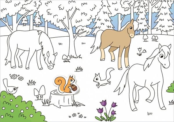 Produktbild: Mein Sticker-Malbuch. Pferde & Ponys