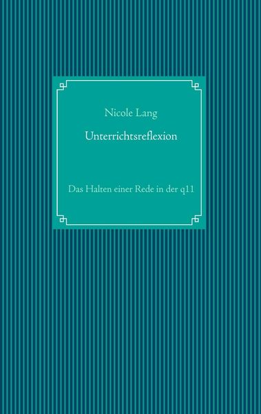 Produktbild: Unterrichtsreflexion