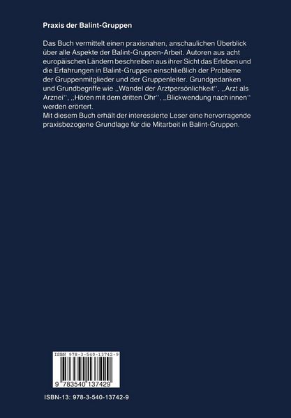Produktbild: Praxis der Balint-Gruppen