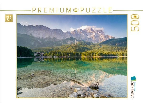 CALVENDO Puzzle Eibsee mit Zugspitze am Morgen | 500 Teile Lege-Größe 48 × 36 cm Foto-Puzzle für Erwachsene