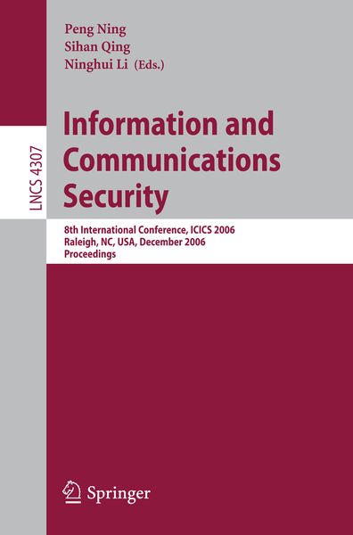 Produktbild: Information and Communications Security