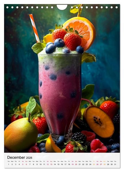 Produktbild: Smoothie Symphony (Wall Calendar 2026 DIN A4 portrait), CALVENDO 12 Month Wall Calendar