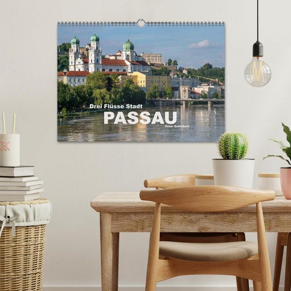 Produktbild: Drei Fl&uuml;sse Stadt Passau (Wandkalender 2026 DIN A3 quer), CALVENDO Monatskalender