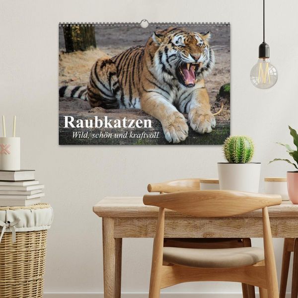 Produktbild: Raubkatzen. Wild, sch&ouml;n und kraftvoll (Wandkalender 2026 DIN A3 quer), CALVENDO Monatskalender