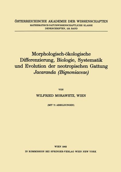 Produktbild: Morphologisch-&ouml;kologische Differenzierung, Biologie, Systematik und Evolution der neotropischen Gattung Jacaranda (Bignoniaceae)