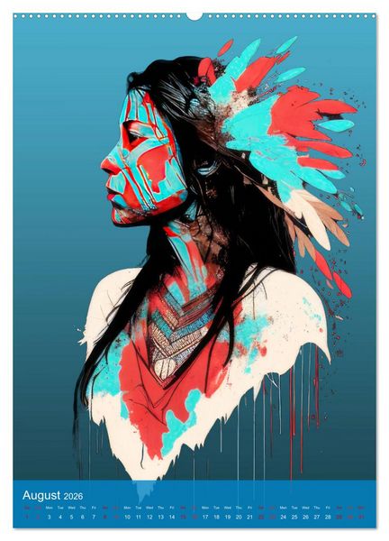 Produktbild: Native American Art (Wall Calendar 2026 DIN A2 portrait), CALVENDO 12 Month Wall Calendar