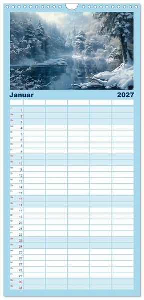 Produktbild: Familienplaner 2027 - Anime - Welten: Eine Reise durch vertr&auml;umte Welten mit 5 Spalten (Wandkalender, 21 x 45 cm) CALVENDO