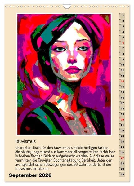 Produktbild: Kunststile der Moderne in Darstellungen von Frauen (Wandkalender 2026 DIN A3 hoch), CALVENDO Monatskalender