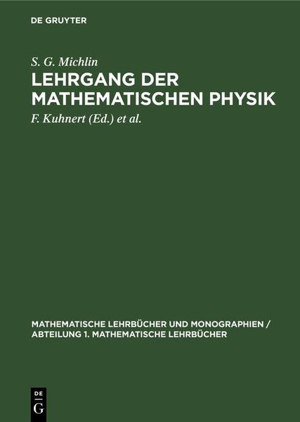 Produktbild: Lehrgang der Mathematischen Physik