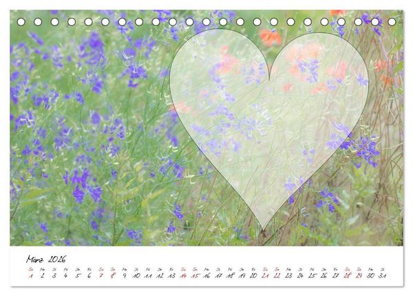 Produktbild: Blauer Bl&uuml;tentraum - Bastelkalender (Tischkalender 2026 DIN A5 quer), CALVENDO Monatskalender