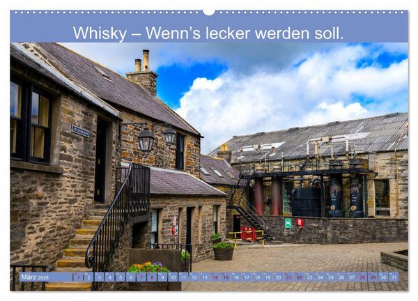 Produktbild: Witzige Whisky-Werbeslogans (hochwertiger Premium Wandkalender 2026 DIN A2 quer), Kunstdruck in Hochglanz