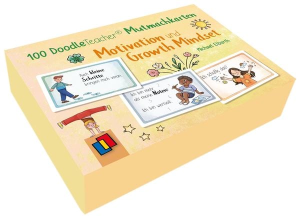 Produktbild: 100 Doodleteacher Mutmachkarten - Motivation und Growth Mindset