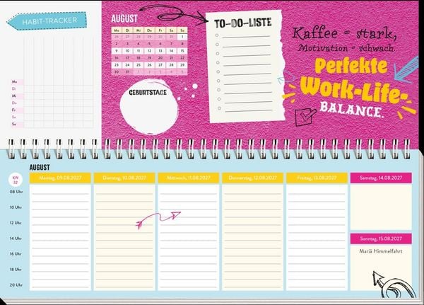 Produktbild: Tischkalender 2027 quer: Am Ende der Nerven ist noch l&auml;ngst nicht Feierabend