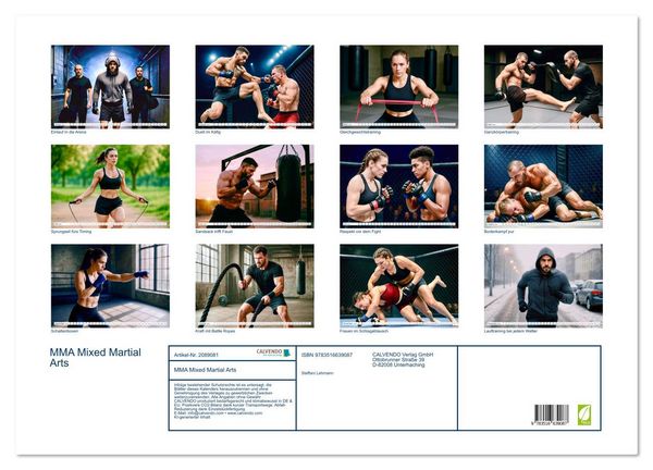 Produktbild: MMA Mixed Martial Arts (Wandkalender 2026 DIN A2 quer), CALVENDO Monatskalender