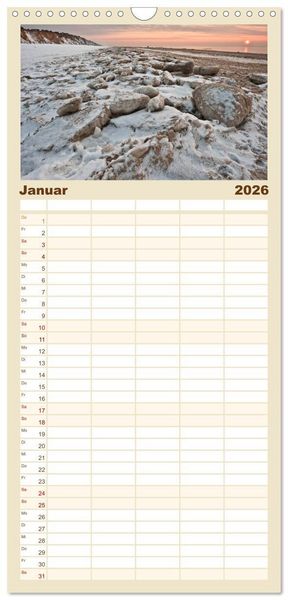Produktbild: Familienplaner 2026 - Sylt-Abende - Fotografien von Beate Zoellner mit 5 Spalten (Wandkalender, 21 x 45 cm) CALVENDO