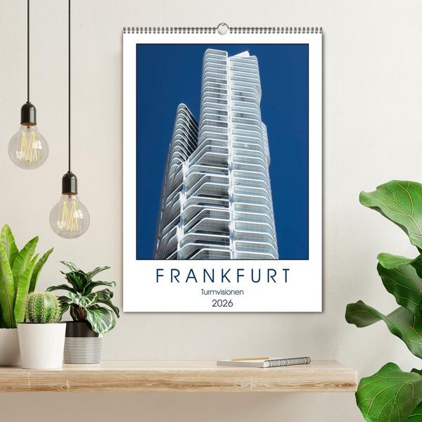 Produktbild: Frankfurt Turmvisionen (Wandkalender 2026 DIN A2 hoch), CALVENDO Monatskalender