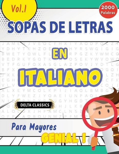 Produktbild: Sopa De Letras En Italiano Para Mayores - Genial! Vol.1 - Delta Classics