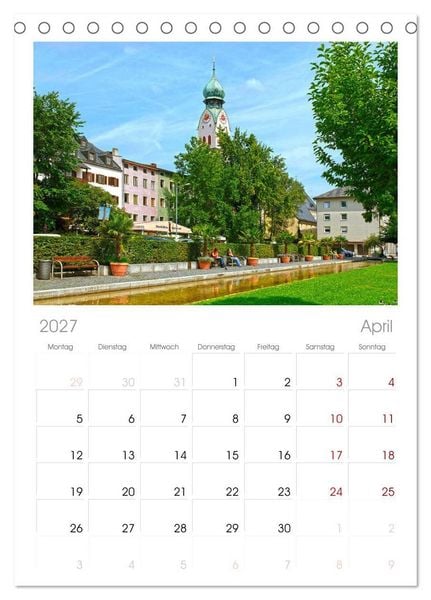Produktbild: Tischplaner 2027 - Rosenheim - Die Stadt vor den Bergen (A5 Tischkalender zum Aufstellen) CALVENDO