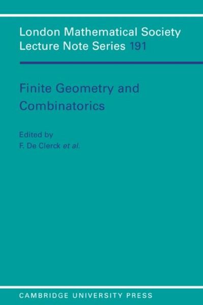 Produktbild: Finite Geometries and Combinatorics