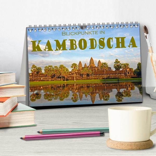Produktbild: Blickpunkte in Kambodscha (Tischkalender 2026 DIN A5 quer), CALVENDO Monatskalender
