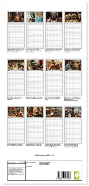 Produktbild: Familienplaner 2026 - Unbeugsame Herzen mit 5 Spalten (Wandkalender, 21 x 45 cm) CALVENDO