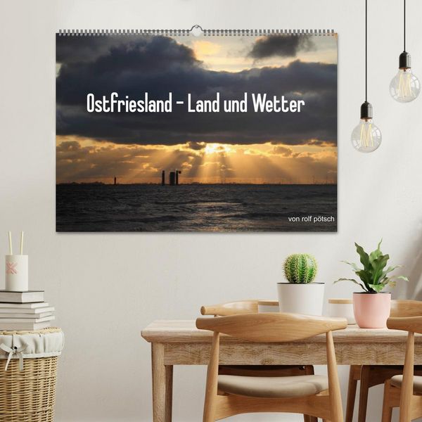 Produktbild: Ostfriesland - Land und Wetter (Wandkalender 2026 DIN A2 quer), CALVENDO Monatskalender