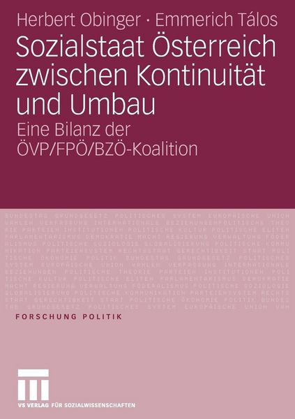 Produktbild: Sozialstaat &Ouml;sterreich zwischen Kontinuit&auml;t und Umbau