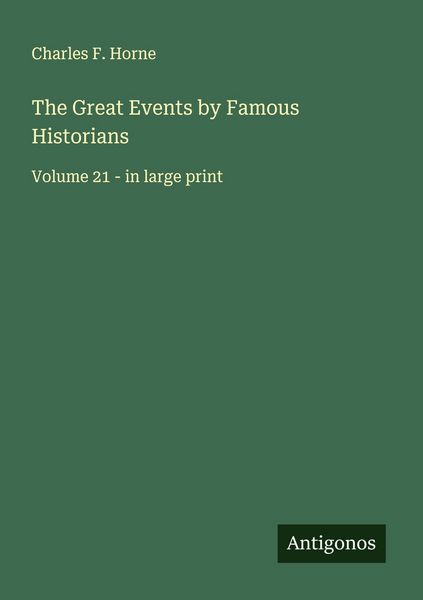 Produktbild: The Great Events by Famous Historians