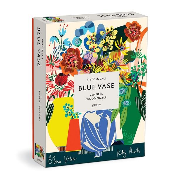Kitty McCall Blue Vase 250 Piece Wood Puzzle