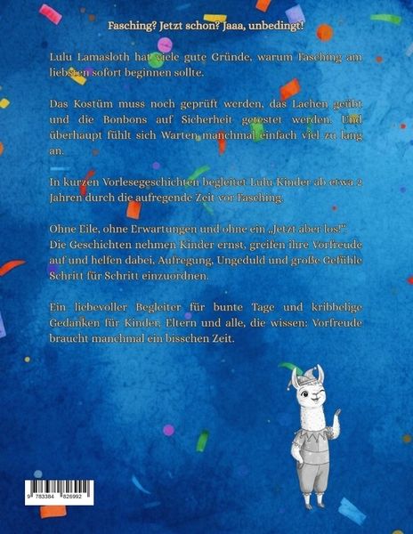 Produktbild: Lulu Lamasloth will schon Fasching feiern