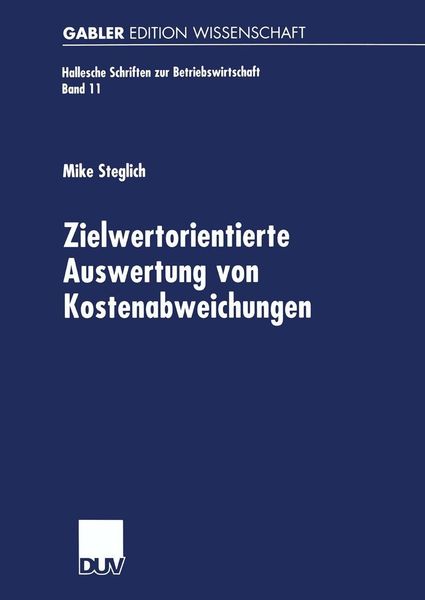 Produktbild: Zielwertorientierte Auswertung von Kostenabweichungen