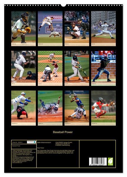 Produktbild: Baseball Power (hochwertiger Premium Wandkalender 2026 DIN A2 hoch), Kunstdruck in Hochglanz