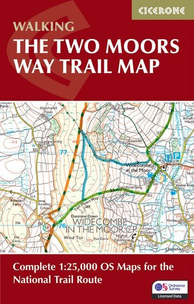 Produktbild: Two Moors Way Trail Map