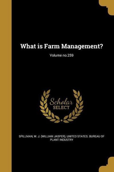 Produktbild: What is Farm Management?; Volume no.259