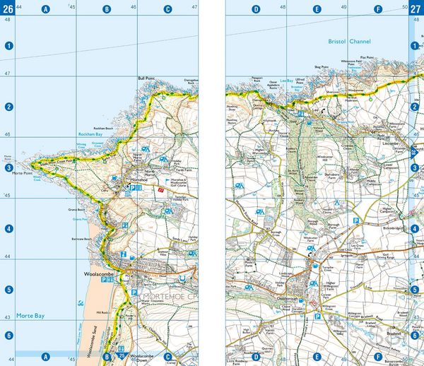 Produktbild: SW Coast Path North Devon & Somerset Adventure Atlas