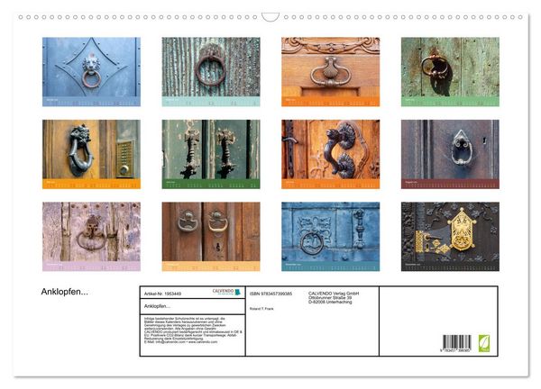 Produktbild: Anklopfen... (Wandkalender 2026 DIN A2 quer), CALVENDO Monatskalender