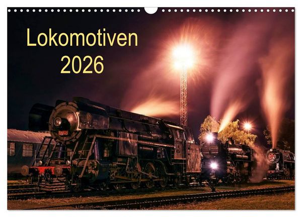 Produktbild: Lokomotiven 2026 (Wandkalender 2026 DIN A3 quer), CALVENDO Monatskalender