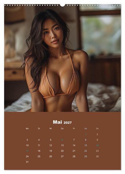 Produktbild: Asian Girls Kalender &ndash; Sexy Bikini Sch&ouml;nheiten (Wandkalender 2027 DIN A2 hoch), CALVENDO Monatskalender