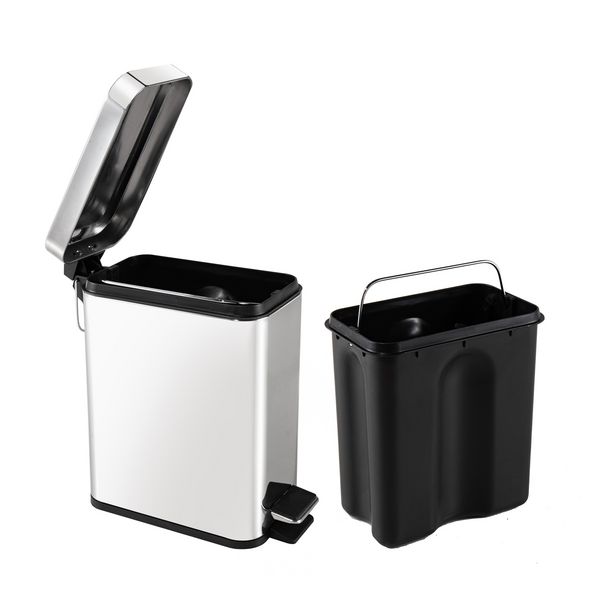 Produktbild: HTI-Living Pedalm&uuml;lleimer Modern 5L Silber Pedalm&uuml;lleimer Modern 5L Silber