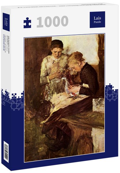 Produktbild: Lais Puzzle Wilhelm Maria Hubertus Leibl - Strickende M&auml;dchen auf der Ofenbank 1000 Teile