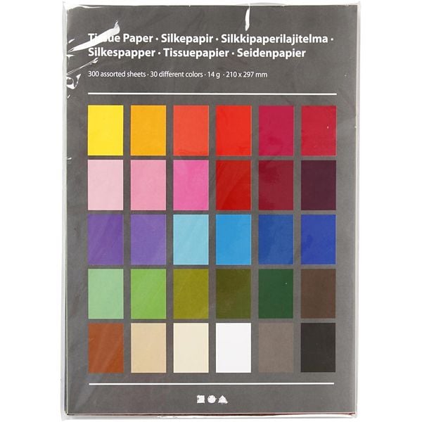 Produktbild: Creativ Company Seidenpapier, A4, 210x297 mm, 17 g, 30x10 Blatt
