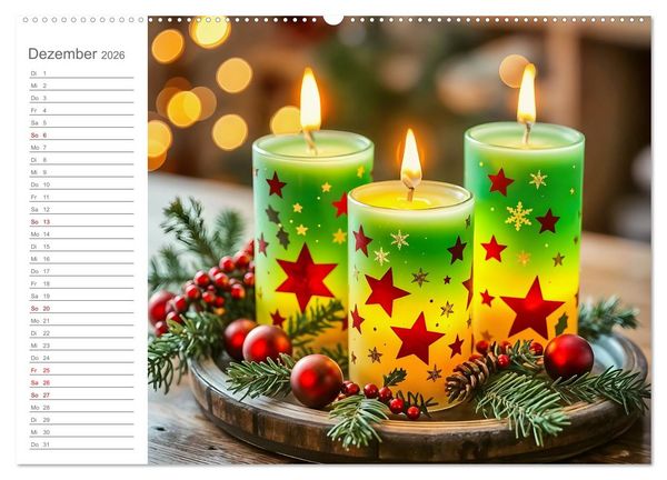 Produktbild: Kerzenpoesie - Romantische Kerzenkunst in stimmungsvollen Szenen (hochwertiger Premium Wandkalender 2026 DIN A2 quer), Kunstdruck in Hochglanz