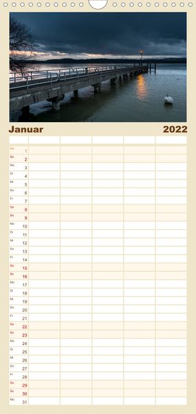Produktbild: Familienplaner Goldene Stunde - Landschaftsbilder der Schweiz (Wandkalender 2022 , 21 cm x 45 cm, hoch)