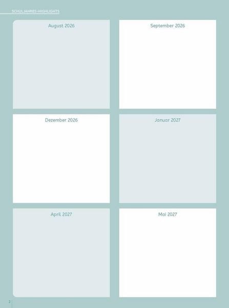 Produktbild: Mein Lehrerplaner A5+ &ndash; Hardcover &ndash; Lehrerkalender f&uuml;r das Schuljahr 2026/2027 &ndash; Bl&auml;ttermeer