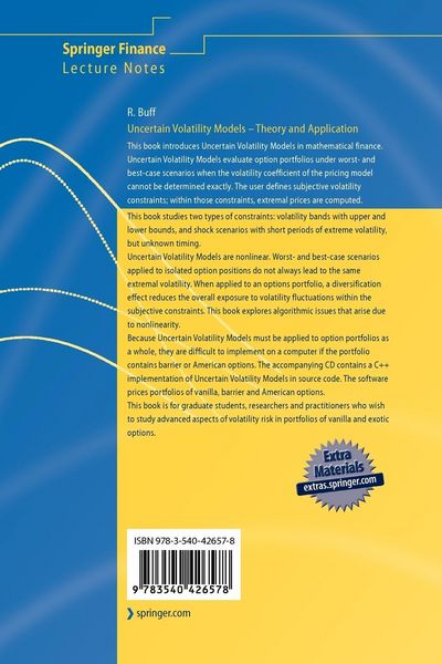 Produktbild: Uncertain Volatility Models